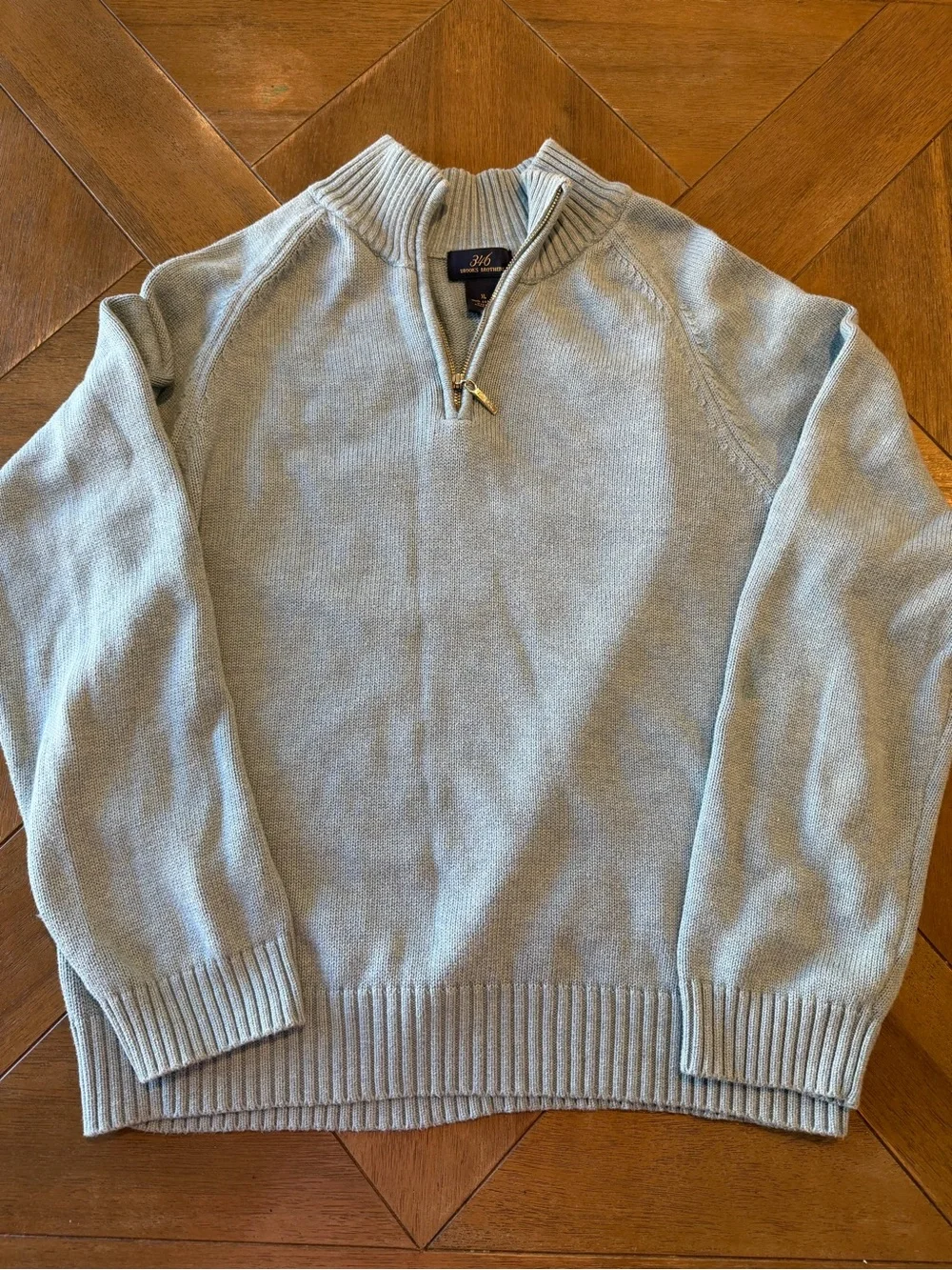 Brooks Brothers 100% Cotton Quarterzip Pullover Sweater Size XL